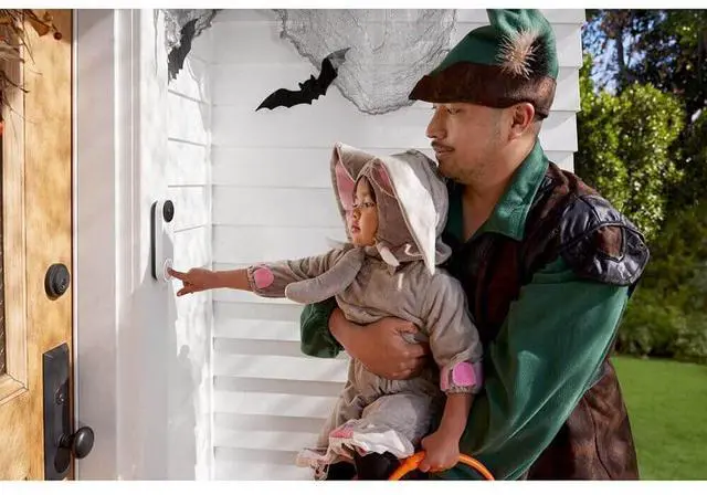 Alt view image 7 of 9 - Google Nest Wi-Fi Video Smart Doorbell Camera (Battery Operated) - Ash