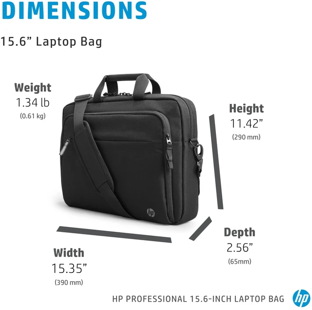 Alt view image 16 of 19 - HP Professional Laptop Case Black Polyester (500S7AA)