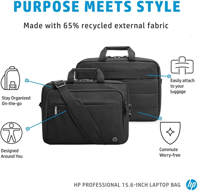 Alt view image 15 of 19 - HP Professional Laptop Case Black Polyester (500S7AA)
