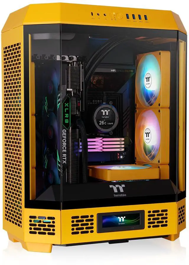 Alt view image 9 of 20 - Thermaltake The Tower 600 Bumblebee Mid Tower Chassis CA1Z100M4WN00