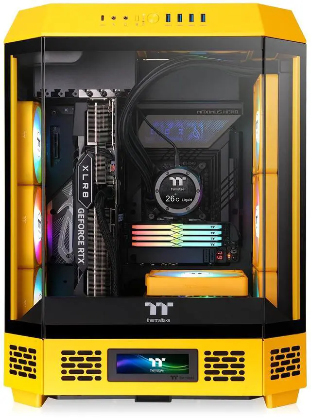 Alt view image 10 of 20 - Thermaltake The Tower 600 Bumblebee Mid Tower Chassis CA1Z100M4WN00