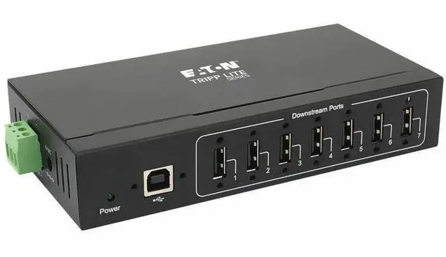 Alt view image 2 of 20 - USB 20 HUB INDUSTRIAL 7PORT 15KV ESD