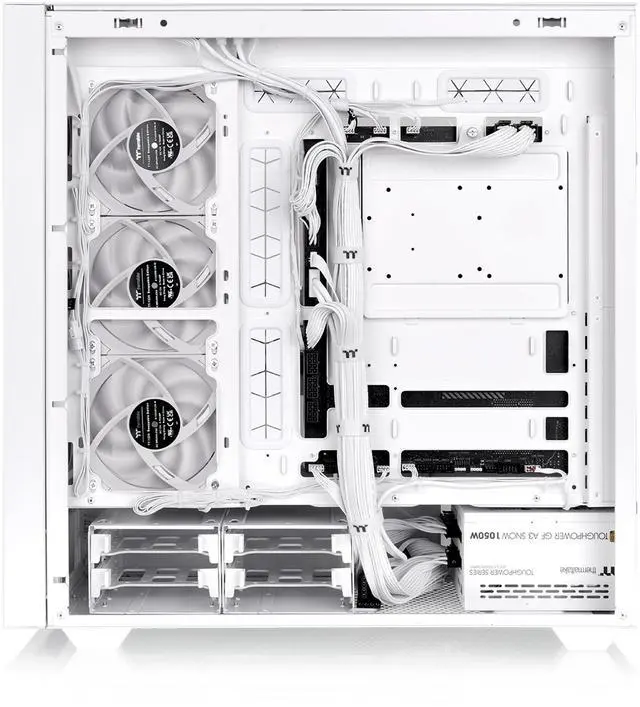 Alt view image 10 of 12 - Thermaltake AX500 Snow TG Full Tower; 4x140mm CT Fans Included; SSI-EEB/SSI-CEB/E-ATX; 420mm Radiator Support; 460mm GPU Clearance; Supports up to 5X 3.5 or 6X 2.5; Hidden Connector; CA-11D-00F6WN-00