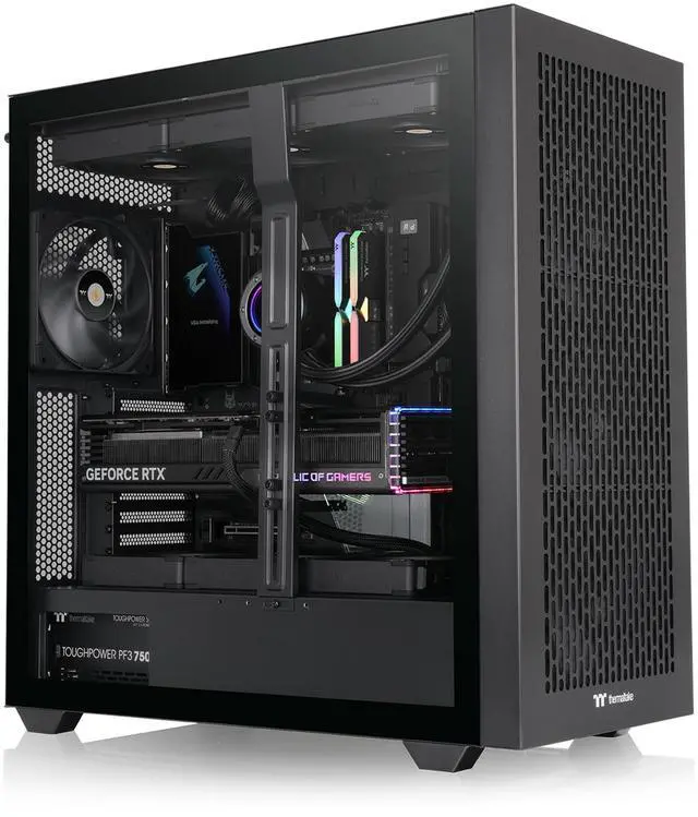 Alt view image 8 of 19 - Thermaltake AX500 TG Full Tower; 4x140mm CT Fans Included; SSI-EEB/SSI-CEB/E-ATX; 420mm Radiator Support; 460mm GPU Clearance; Supports up to 5X 3.5 or 6X 2.5; Hidden Connector; CA-11D-00F1WN-00