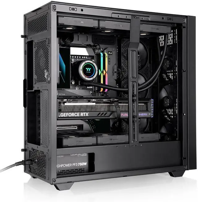 Alt view image 12 of 19 - Thermaltake AX500 TG Full Tower; 4x140mm CT Fans Included; SSI-EEB/SSI-CEB/E-ATX; 420mm Radiator Support; 460mm GPU Clearance; Supports up to 5X 3.5 or 6X 2.5; Hidden Connector; CA-11D-00F1WN-00