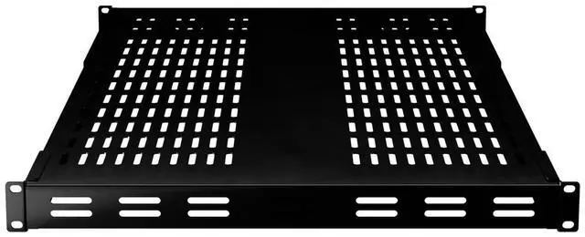 Alt view image 2 of 7 - IOGEAR Adjustable Depth Heavy Duty Fixed Rack Shelf Vented