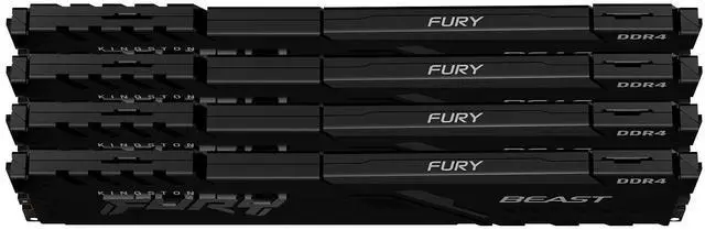 Alt view image 8 of 13 - 64GB Kingston Technology FURY Beast 3200MHz DDR4 Quad Memory Kit (4 x 16GB)