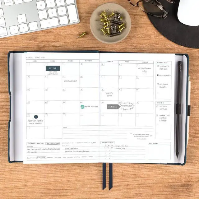 Alt view image 10 of 14 - AT-A-GLANCE® Foundation Weekly/Monthly Planner, 5-1/2" x 8-1/2", Small, Blue, Undated