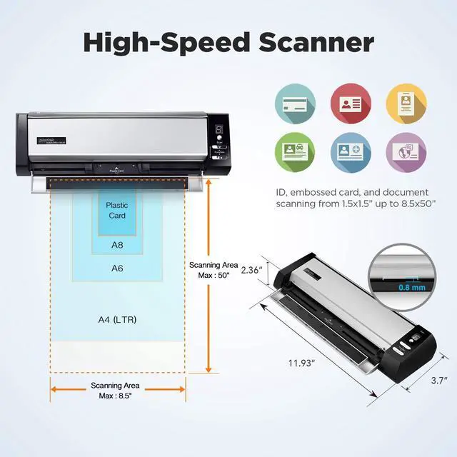 Alt view image 5 of 7 - Plustek D430 Plus Desktop Compact Scanner - Citrix Ready and Most Rx Software Compatible