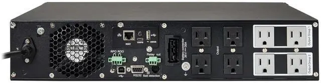 Alt view image 11 of 16 - TRIPP LITE SU1000RTXLCD2UN 1000 VA 900W 6 Outlets Double-Conversion UPS - 6 Outlets, Extended Run, WEBCARDLX, LCD, USB, DB9, 2U Rack/Tower