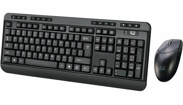 Alt view image 17 of 17 - Adesso Antimicrobial Wireless Desktop Keyboard and Mouse