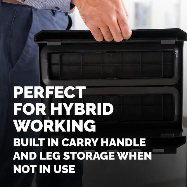 Alt view image 3 of 7 - Fellowes Breyta Ergonomic Height Adjustable Stand for Monitor/Laptop Black