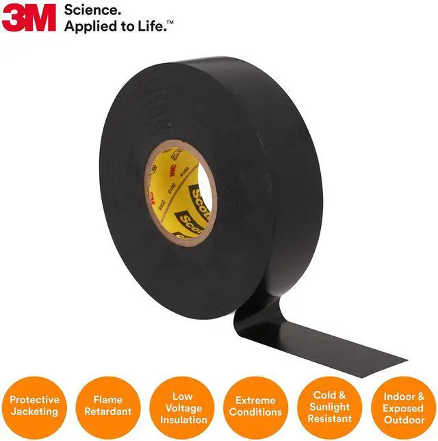 Alt view image 6 of 8 - 3M Super 33+ Vinyl Electrical Tape , sell by roll - 33+-3/4X66FT-X