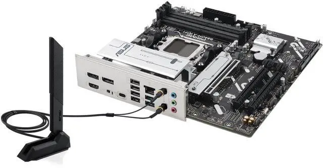 Alt view image 15 of 15 - ASUS PRIME B840M-A WIFI-CSM AMD AM5 B840 mATX motherboard, Advanced AI Ready, DDR5, PCIe 4.0 Ready, three M.2 slots, Wi-Fi 6E, 2.5Gb LAN, DisplayPort, HDMI, USB 5Gbps Type-C, BIOS FlashBack, Aura