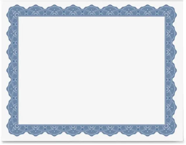 Alt view image 3 of 3 - Geographics Optima Blue Blank Award Certificate Paper with Gold Foil Seals, 8.5 x 11", Seal 1.75" (Pack of 25)