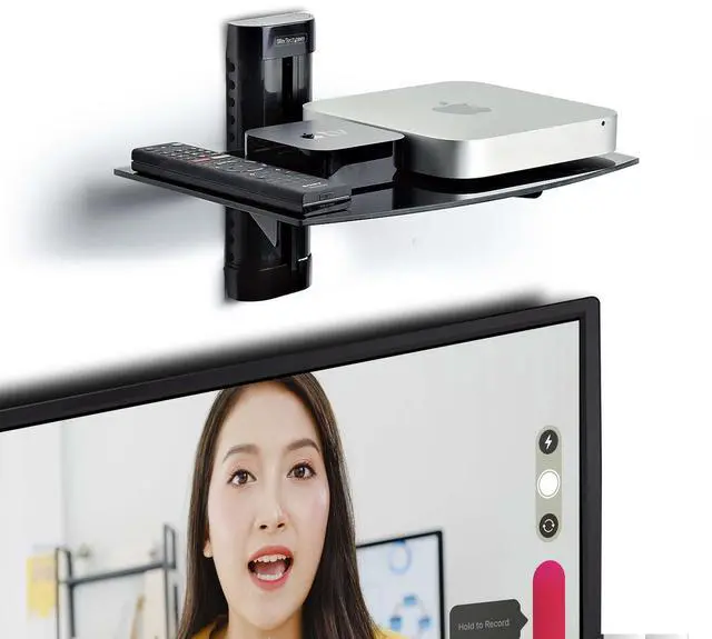 Alt view image 2 of 7 - StarTech Floating Wall-Mounted AV Shelf, Adjustable Height 1B-WALL-MOUNT-SHELF