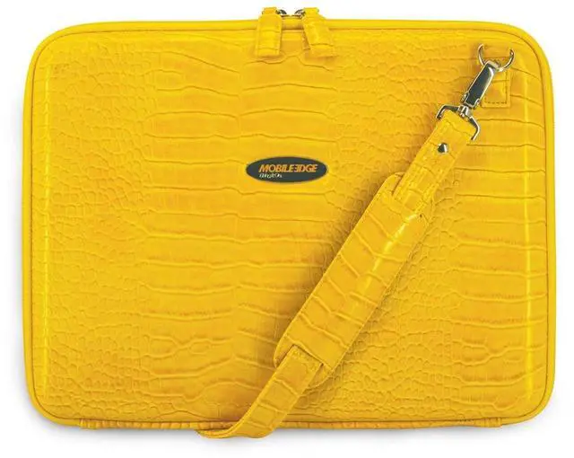 Alt view image 12 of 12 - Mobile Edge - TechStyle Portfolio - 14.1" Ultrabook or 13" Mac - Faux-Croc - Green