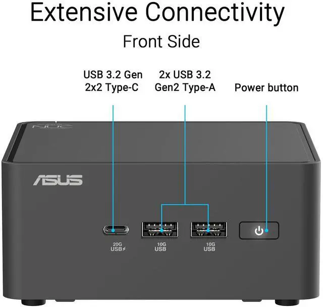 Alt view image 10 of 15 - Asus NUC 15 Pro RNUC15CRHI30000U Black Barebone System