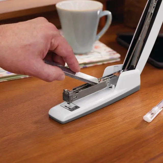 Alt view image 4 of 7 - 747 Business Full Strip Desk Stapler 30 Sheet Capacity Arctic White S7074738