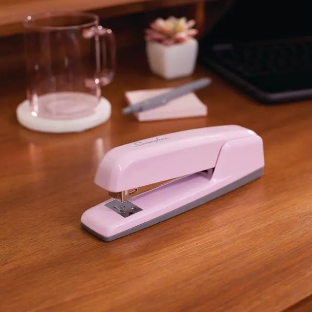 Alt view image 2 of 7 - 747 Business Full Strip Desk Stapler 30 Sheet Capacity Blush Pink S7074740