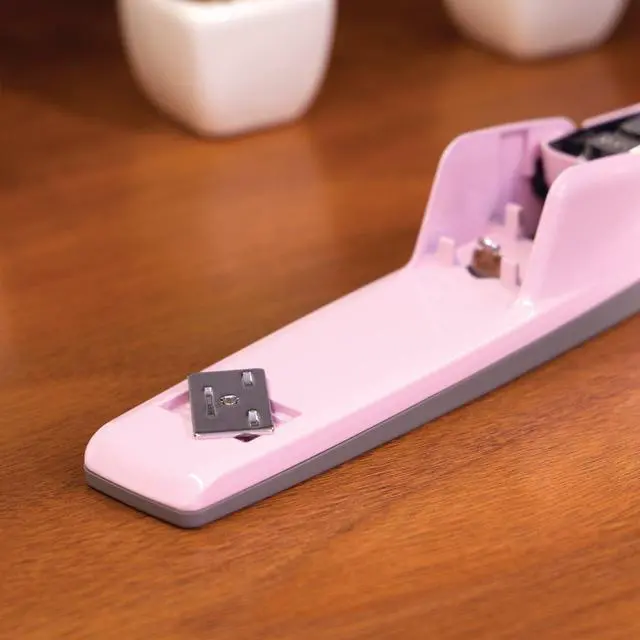Alt view image 5 of 7 - 747 Business Full Strip Desk Stapler 30 Sheet Capacity Blush Pink S7074740