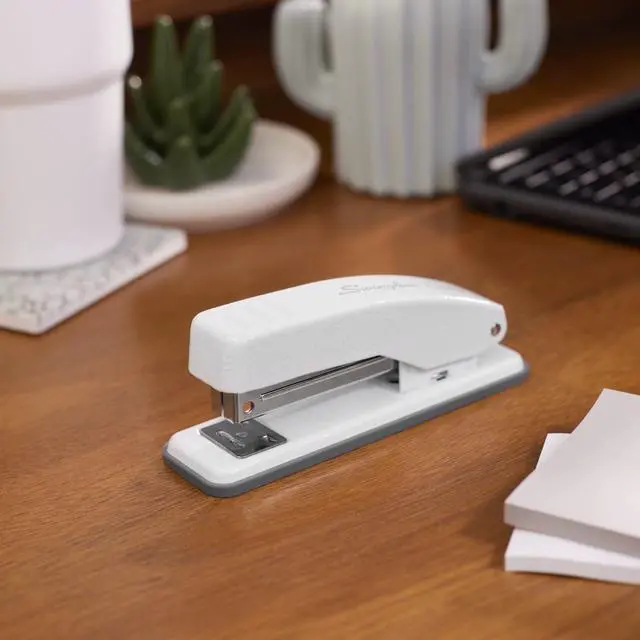 Alt view image 2 of 7 - Cub Compact Metal Stapler 20 Sheet Capacity Arctic White S701067