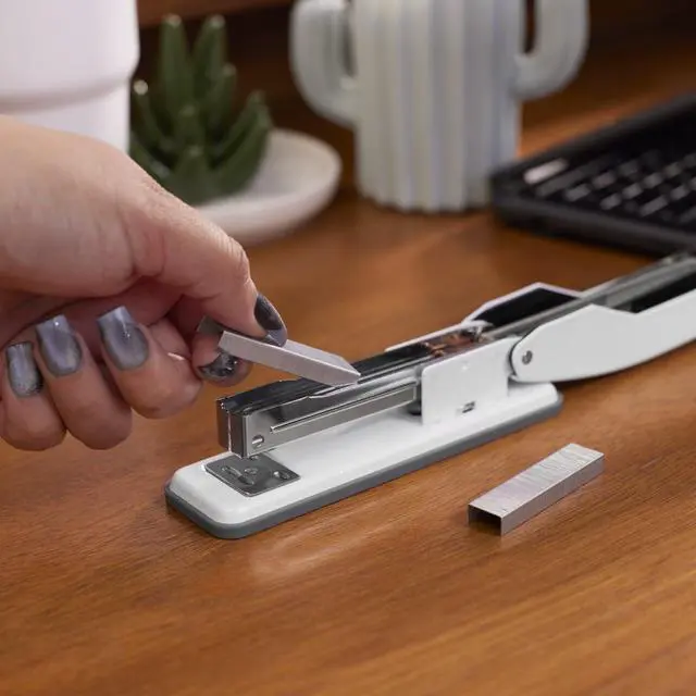 Alt view image 4 of 7 - Cub Compact Metal Stapler 20 Sheet Capacity Arctic White S701067