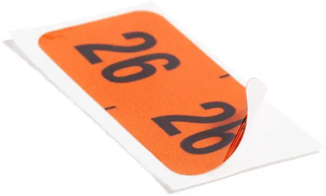 Alt view image 2 of 6 - Smead ETYJ Color-Coded 2026 Labels, 1-1/2 x 3/4 in., Orange, 500/Roll in a Dispensing Box (68326)