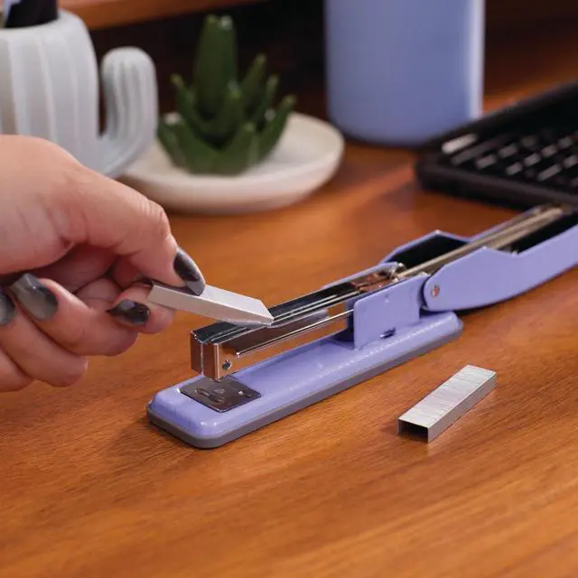Alt view image 4 of 7 - Cub Compact Metal Staplers 20 Sheet Capacity Periwinkle S701071