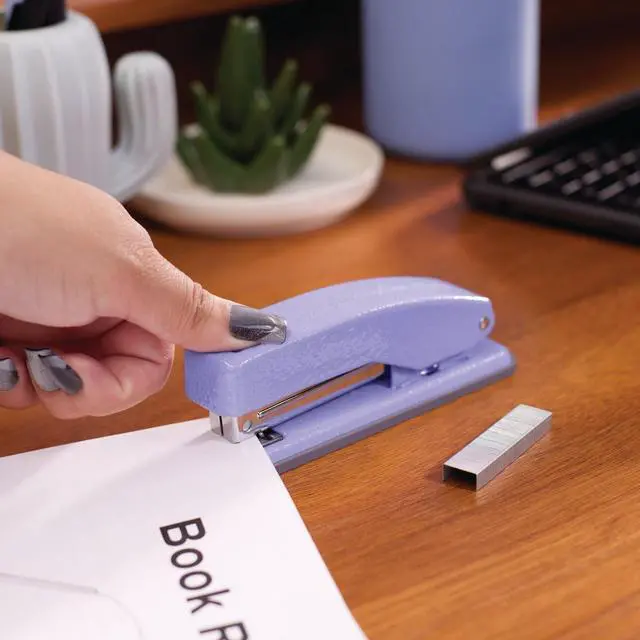 Alt view image 3 of 7 - Cub Compact Metal Staplers 20 Sheet Capacity Periwinkle S701071