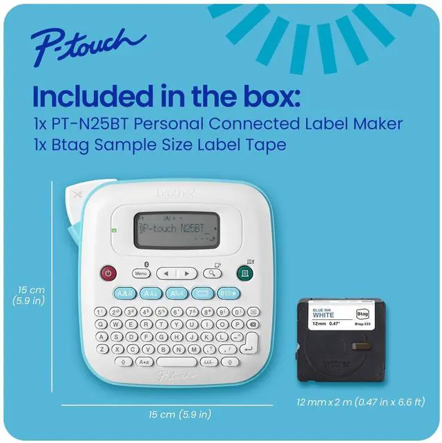 Alt view image 3 of 7 - Brother P-touch PT-N25BT