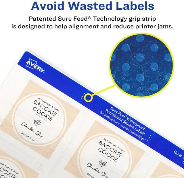 Alt view image 4 of 7 - Avery Durable Waterproof Labels 2" x 2" Square 96 Label Pack 64510
