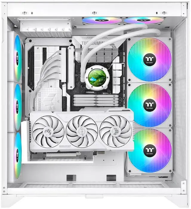 Alt view image 11 of 13 - Thermaltake TH420 V2 Ultra EX ARGB Sync All-In-One Liquid Cooler - Snow Edition - 5.51" Maximum Fan Diameter - 3 x Fan(s) - 90.30 CFM Maximum Airflow - 1800 rpm - Liquid Cooler Cooler - 9PIN - Co