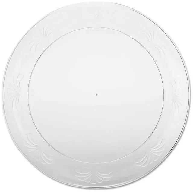 Main image of Designerware Plastic Plates 9" dia Clear 10/Pack 18 Packs/Carton WNADWP9180