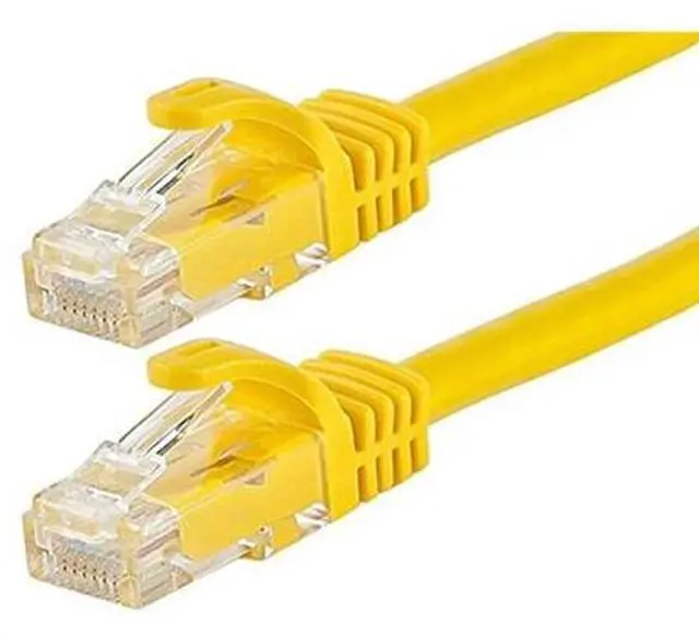 Alt view image 7 of 8 - Monoprice Cat6 Ethernet Patch Cable - 7 Feet - Yellow | Network Internet Cord - RJ45, Stranded, 550Mhz, UTP, Pure Bare Copper Wire, 24AWG - Flexboot Series