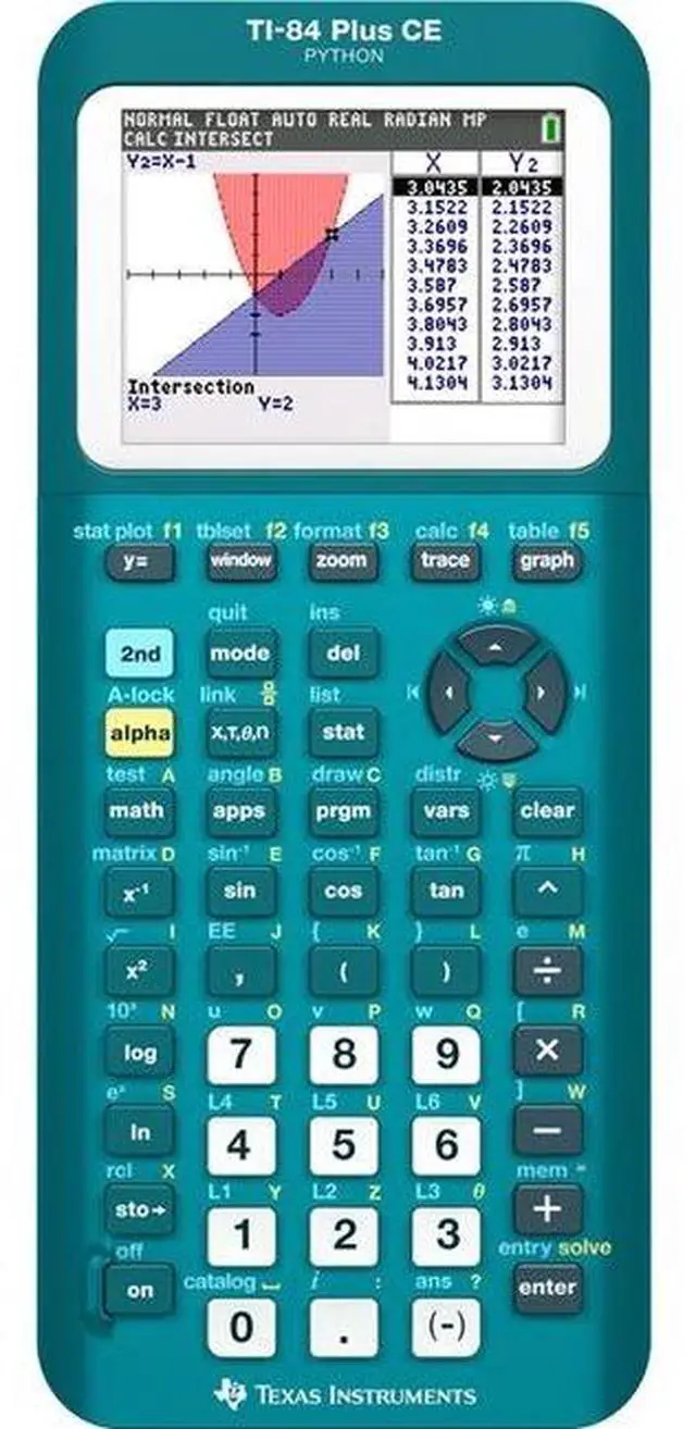 Main image of Texas Instruments TI-84 Plus CE Graphing Calculator Matte Teal (84PLCE/TBL/1L1/AX)