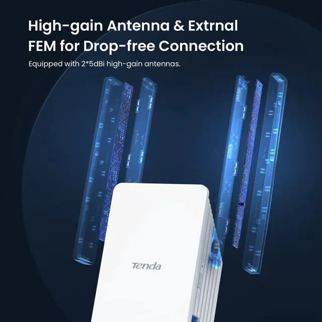 Alt view image 2 of 13 - Tenda A23 Dual Band IEEE 802.11 a/b/g/n/ac/ax 1.47Gbit/s Wireless Range Extender