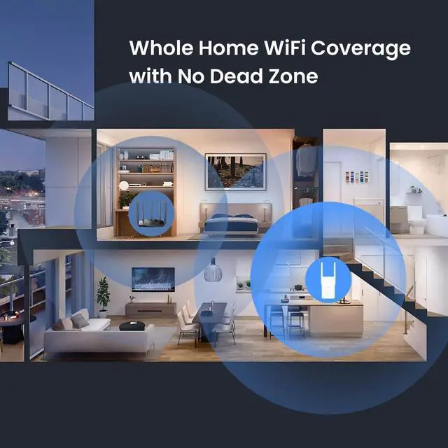 Alt view image 6 of 13 - Tenda A23 Dual Band IEEE 802.11 a/b/g/n/ac/ax 1.47Gbit/s Wireless Range Extender