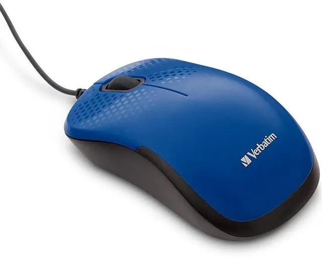 Alt view image 14 of 15 - Verbatim Silent Corded Optical Mouse - Blue