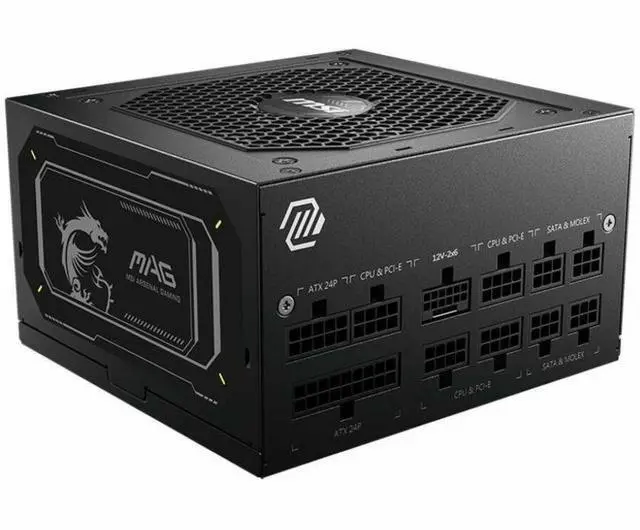 Alt view image 7 of 7 - MSI MAG 750W Power Supply - Internal - 120 V AC, 230 V AC Input - 5 V DC, 3.3 V DC, 12 V DC, -12 V DC, 5 V SB Output - 750 W - Active PFC - 1 +12V Rails - 1 Fan(s) - NVIDIA SLI Supported - 90% Efficie