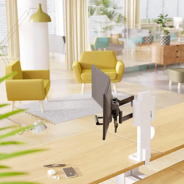 Alt view image 4 of 7 - Ergotron TRACE Desk Mount for Monitor LCD Display White