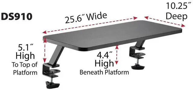Alt view image 17 of 19 - KANTEK INC. DS910 DESK TOP CLAMP SHELF AND MONITOR STAND