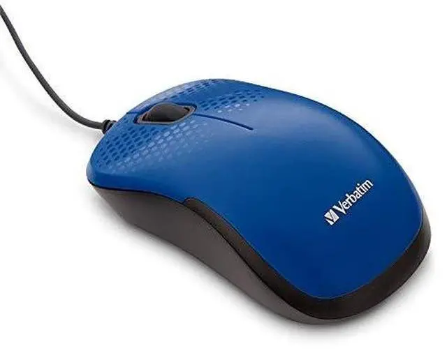 Alt view image 15 of 15 - Verbatim Silent Corded Optical Mouse - Blue