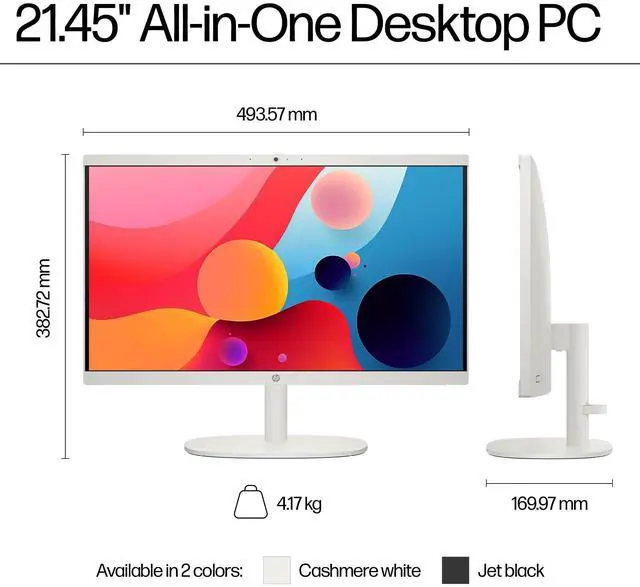 Alt view image 5 of 8 - HP 22-dg0440 22" AIO Computer N200 8GB 512GB SSD W11H B9KP6AAABA