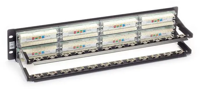 Alt view image 11 of 11 - Black Box GigaBase CAT5e Patch Panel - 2U, Unshielded, 48-Port