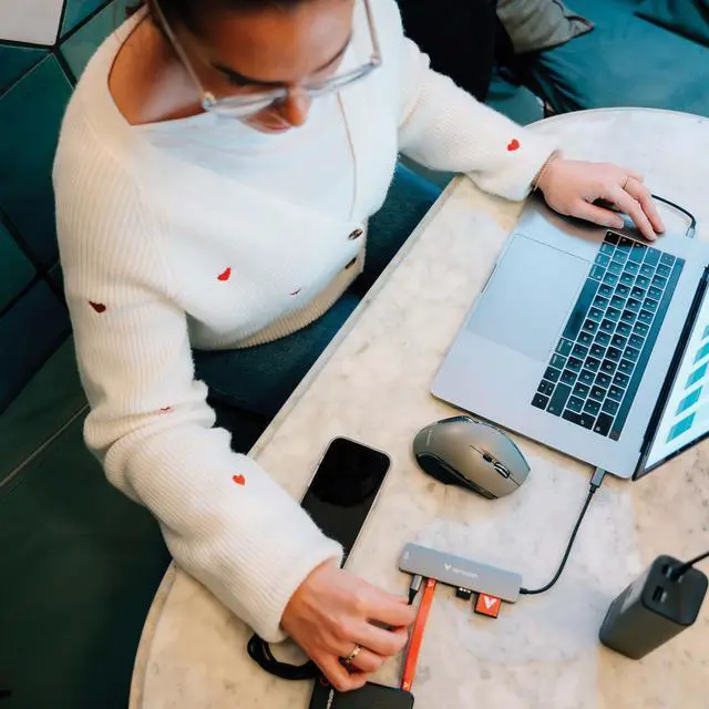 Alt view image 10 of 12 - Verbatim USB-C Essentials Multiport Hub - 7 Ports - for Camera - Charging Capability - Memory Card Reader - SD, microSD - USB Type C - 4K @30Hz - 3840 x 2160 - 4 x USB Ports - 2 x USB Type-A Ports - U