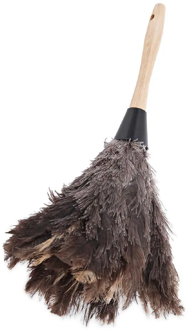 Alt view image 4 of 19 - Boardwalk UNS14FD Professional Ostrich Feather Duster, Gray, 14 Inch , Wood Handle