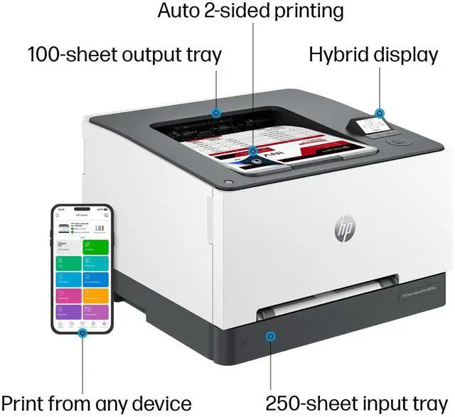 Alt view image 4 of 13 - HP Color Laserjet Pro 3201dw Wireless Color Laser Printer, Duplex (499Q9F)
