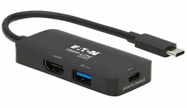 Alt view image 7 of 18 - Tripp Lite USB C Multiport Adapter 4K HDMI 4:4:4 USB-A USB C PD Charging