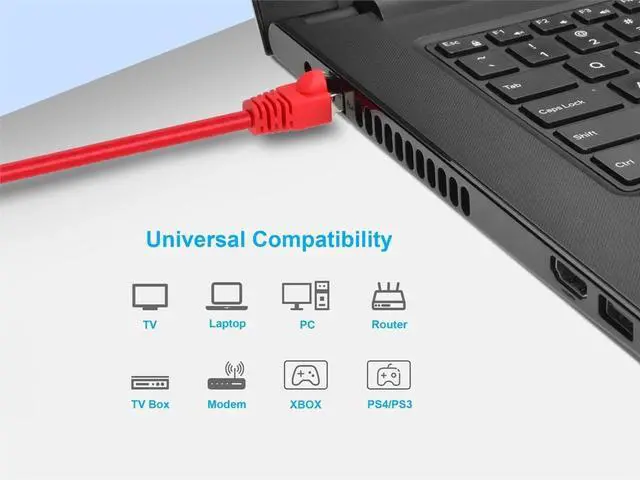 Alt view image 14 of 14 - Monoprice Cat6A Ethernet Patch Cable - 7 Feet - Red | Network Internet Cord - RJ45, 550Mhz, STP, Pure Bare Copper Wire, 10G, 26AWG